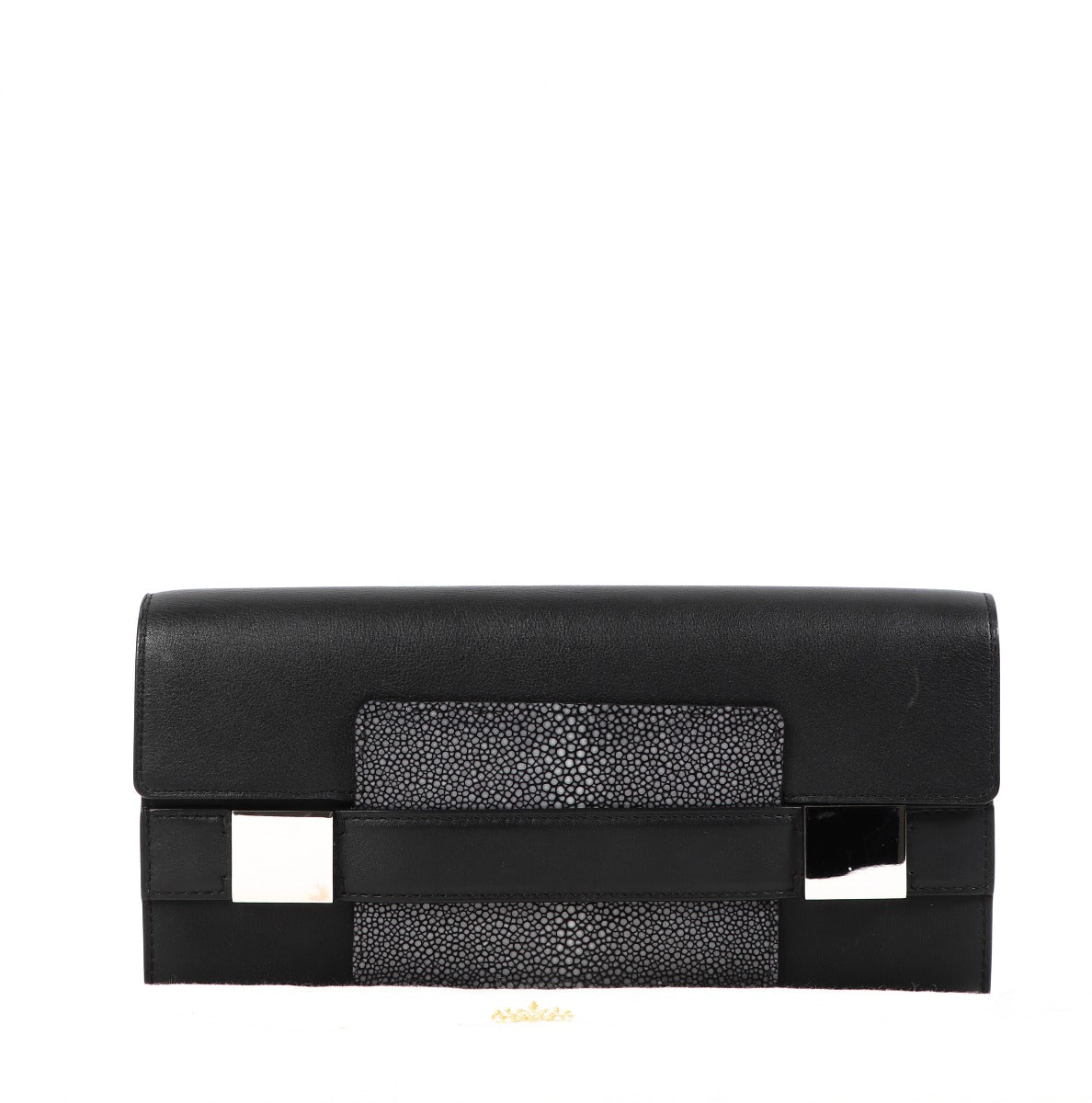 Pochette Delvaux Madame Polo & Galuchat noire