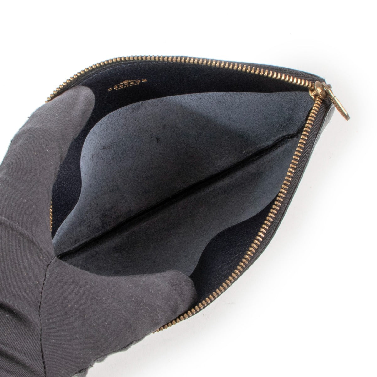 Pochette Delvaux en cuir bleu