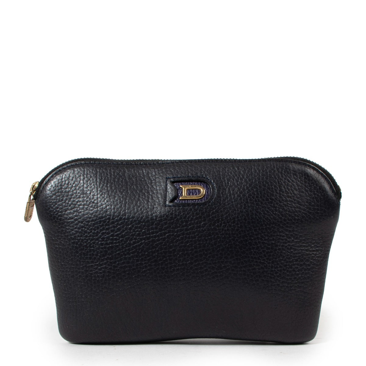 Pochette Delvaux en cuir bleu
