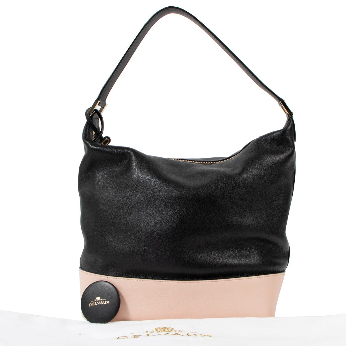 Delvaux Every D Hobo Allure Bicolore Black/Nude