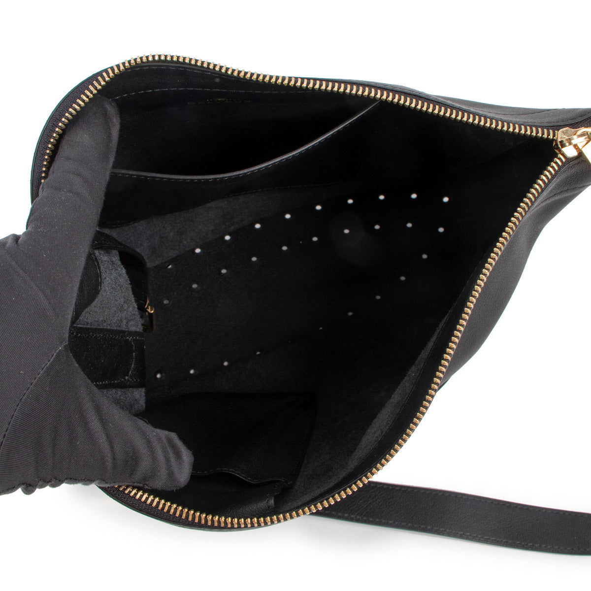 Delvaux Zwarte Pin Baudrier Crossbodytas