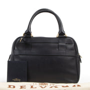 Authentieke tweedehands vintage Delvaux Blue Top Handle Bag koop online webshop LabelLOV