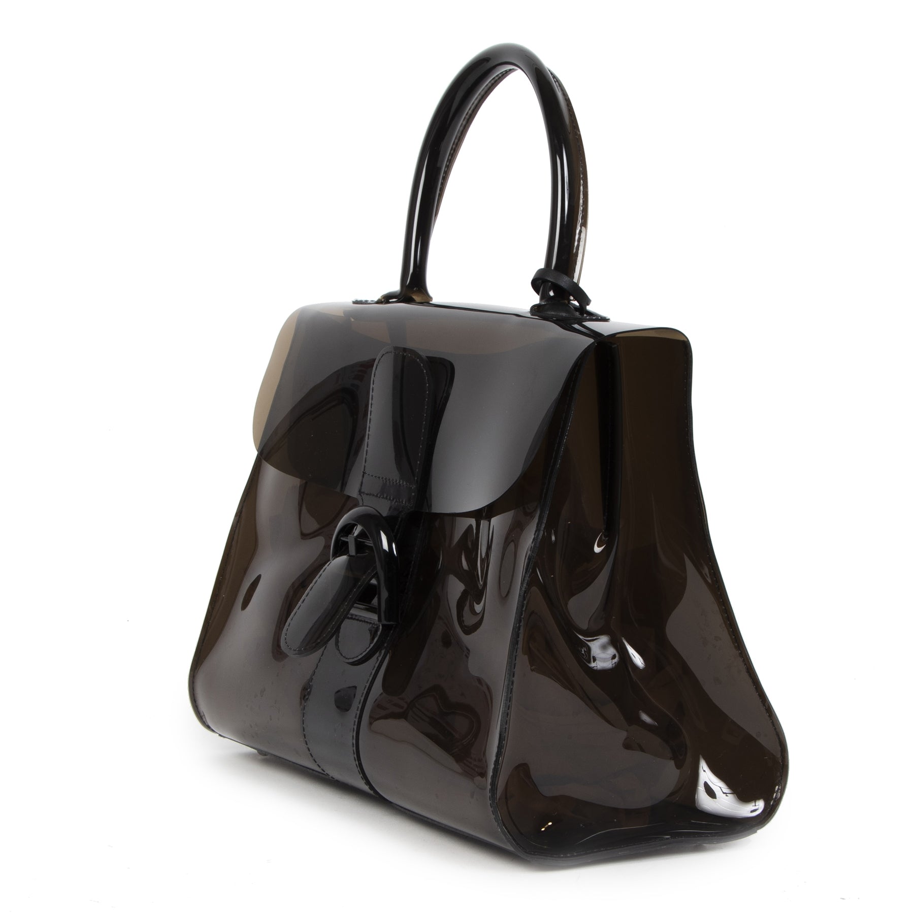 Authentic secondhand Delvaux Brillant Black Vinyl Limited Edition designer bags fashion luxury vintage webshop safe secure online shopping worldwide shipping