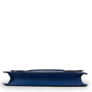 Shop safe online at Labellov in Antwerp this 100% authentic second hand Delvaux Bleu De Prusse Galuchat Madame Clutch