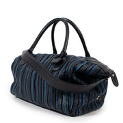 Delvaux Napoli Blue Toile de Cuir Handbag