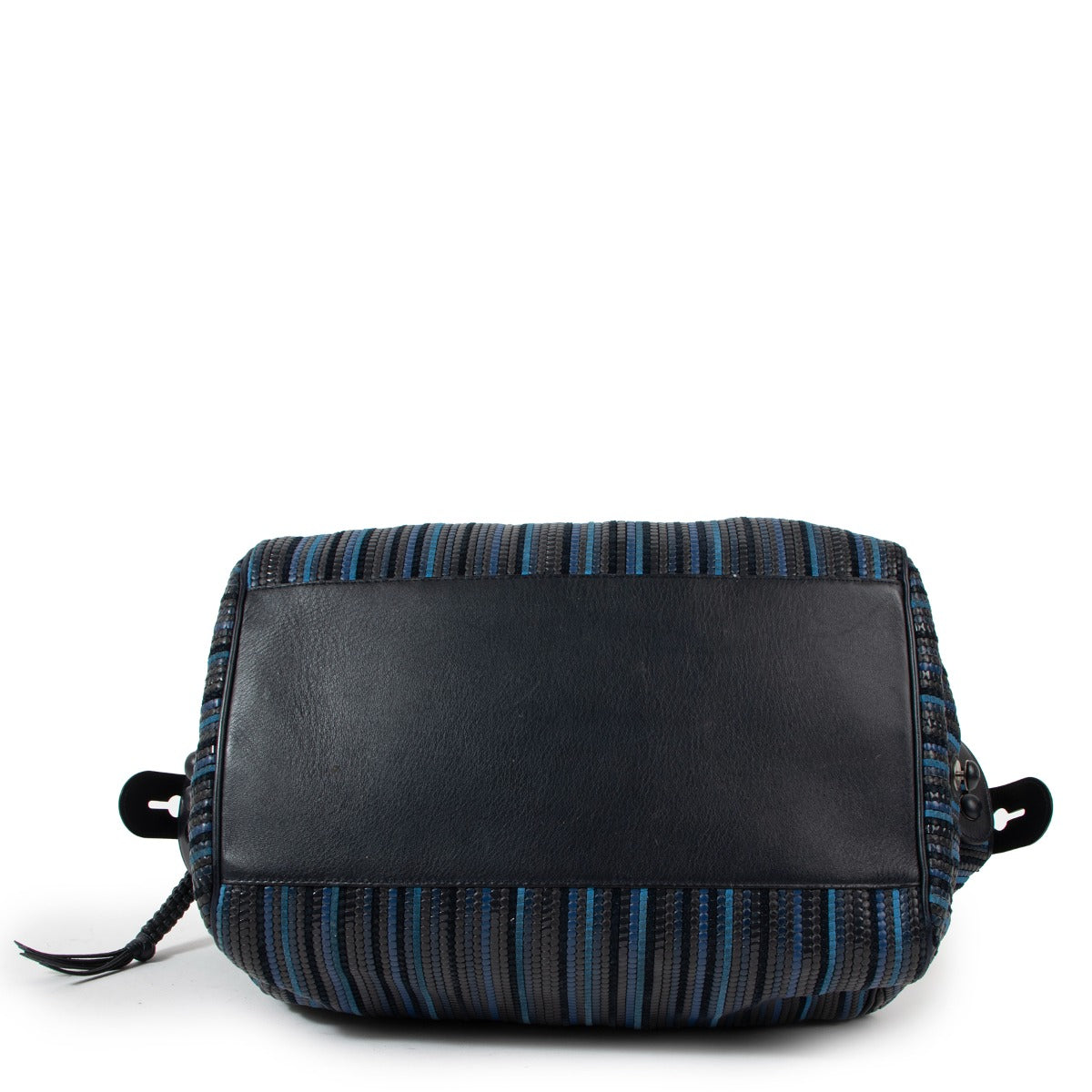 Delvaux Napoli Blue Toile de Cuir Handtas