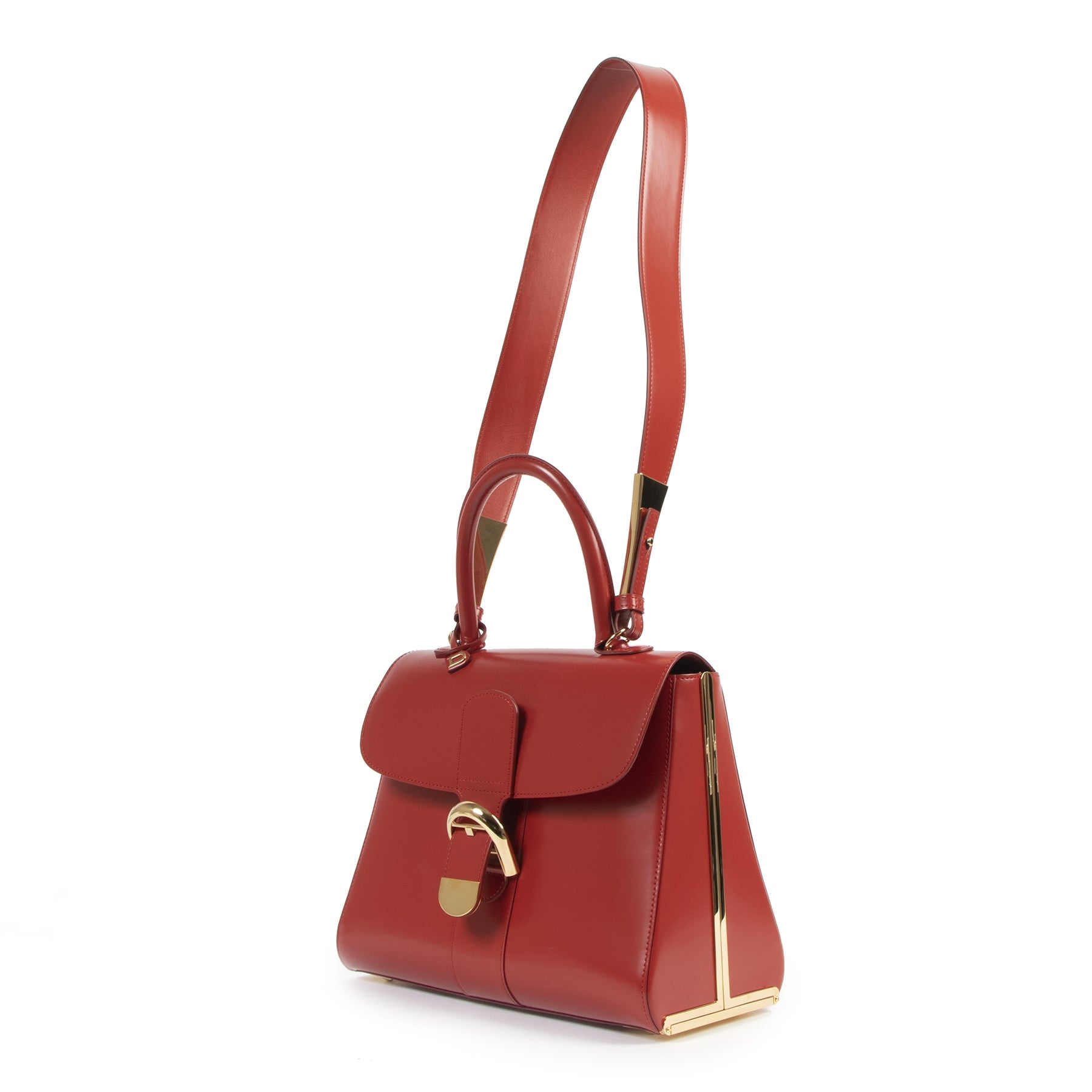 koop veilig online tegen de beste prijs Delvaux Bordeaux Brillant Diva + Strap