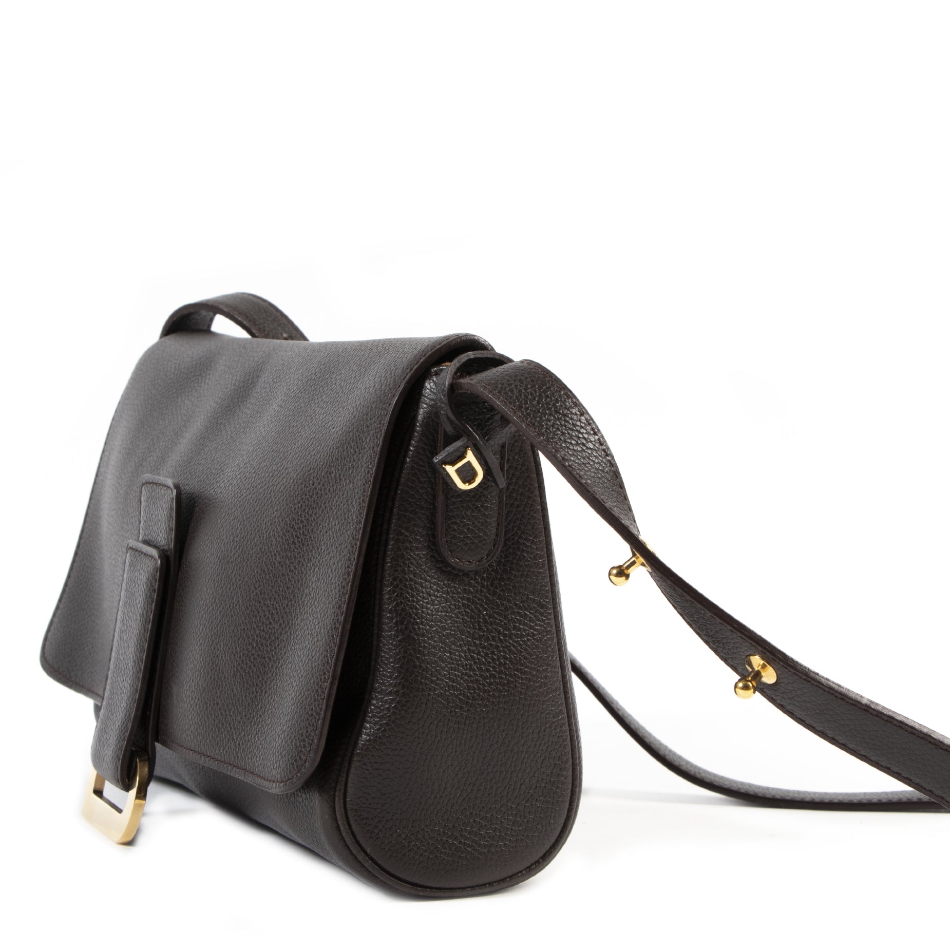 Delvaux Chocolat Brown Passerelle Shoulder Bag kopen en verkopen aan de beste prijs