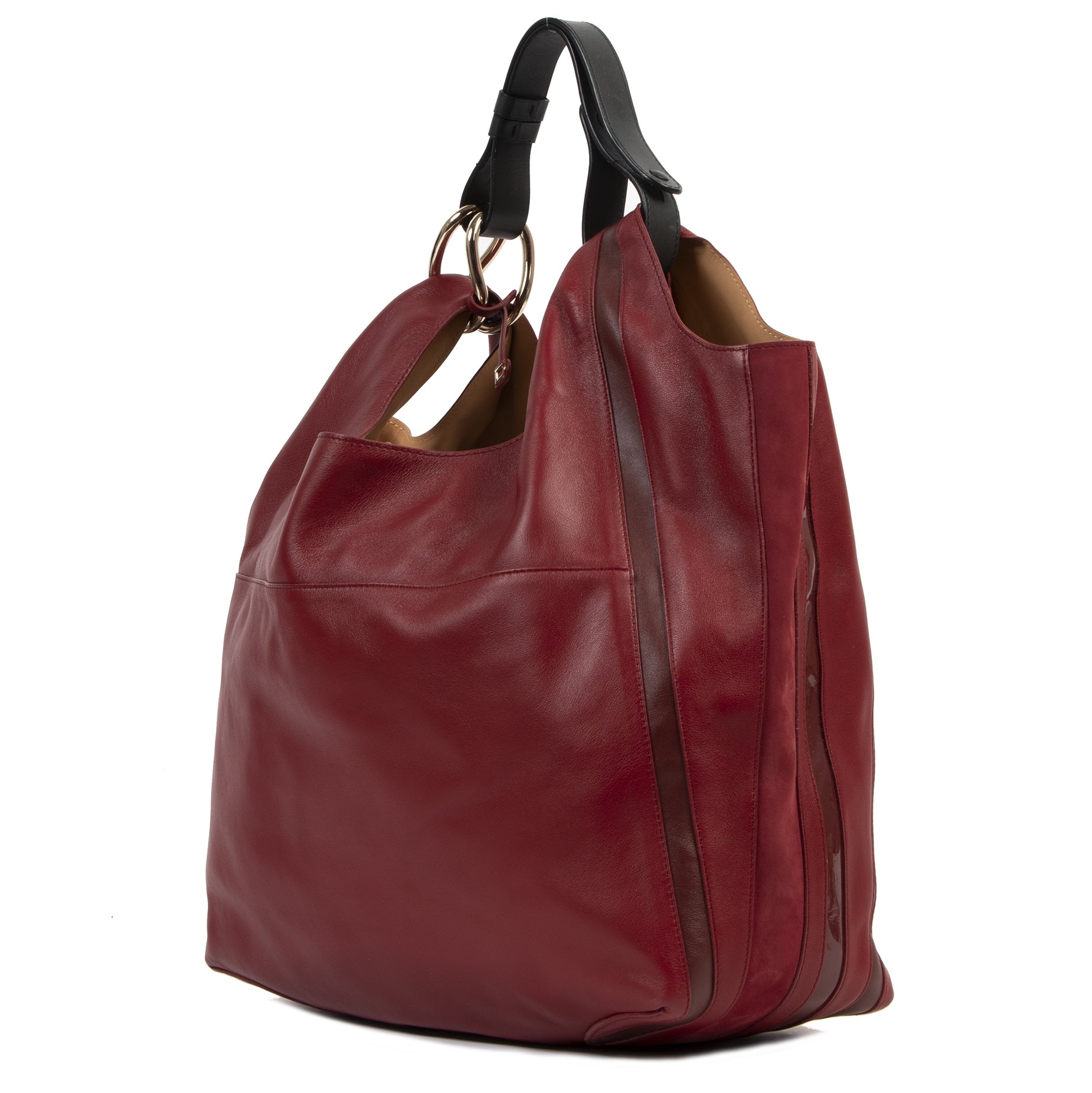 Authentieke Tweedehands Delvaux Rouge de Pourpre Givry With Me Shoulder Bag juiste prijs veilig online shoppen luxe merken webshop winkelen Antwerpen België mode fashion