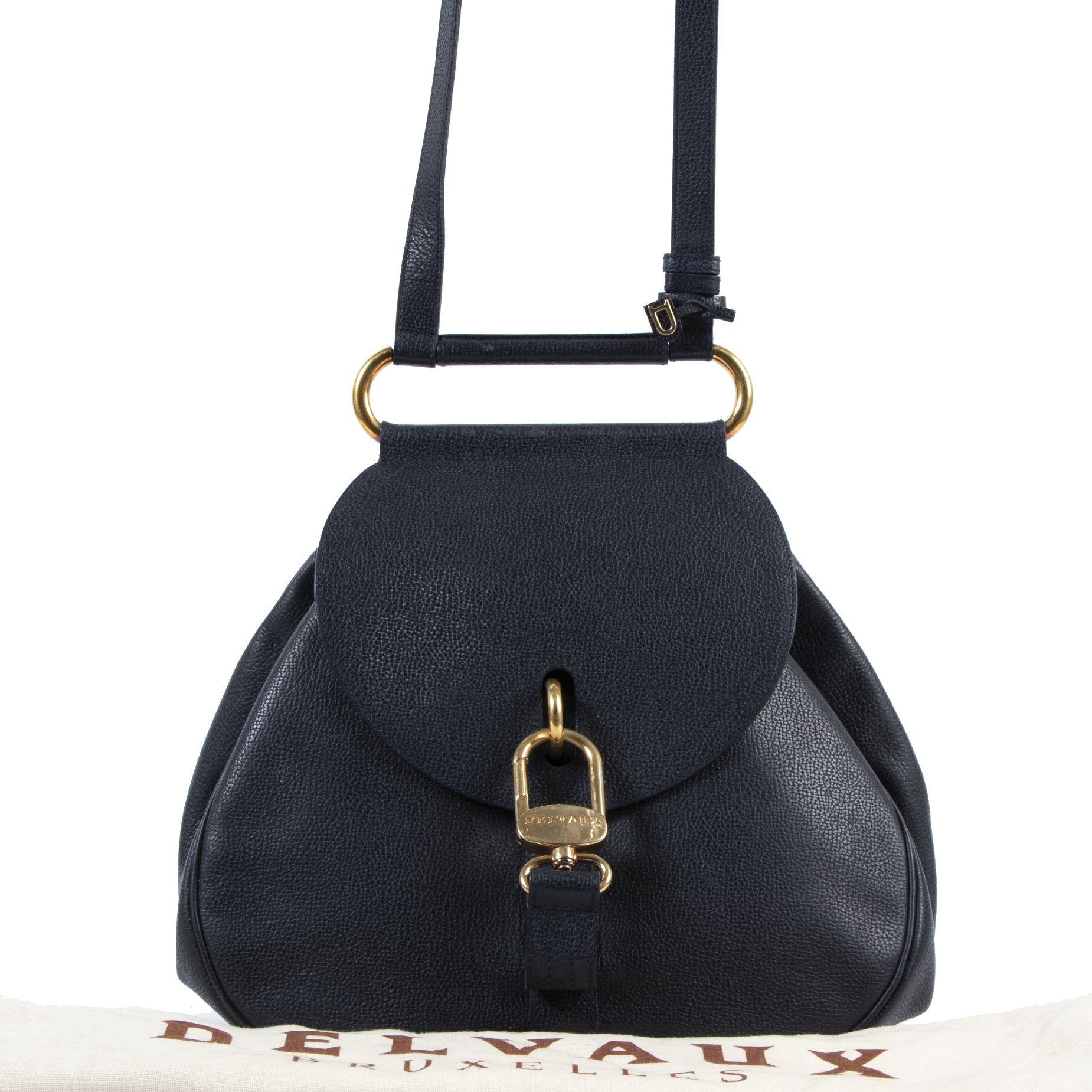 acheter enligne seconde main Delvaux Blue Cerceau Shoulder Bag