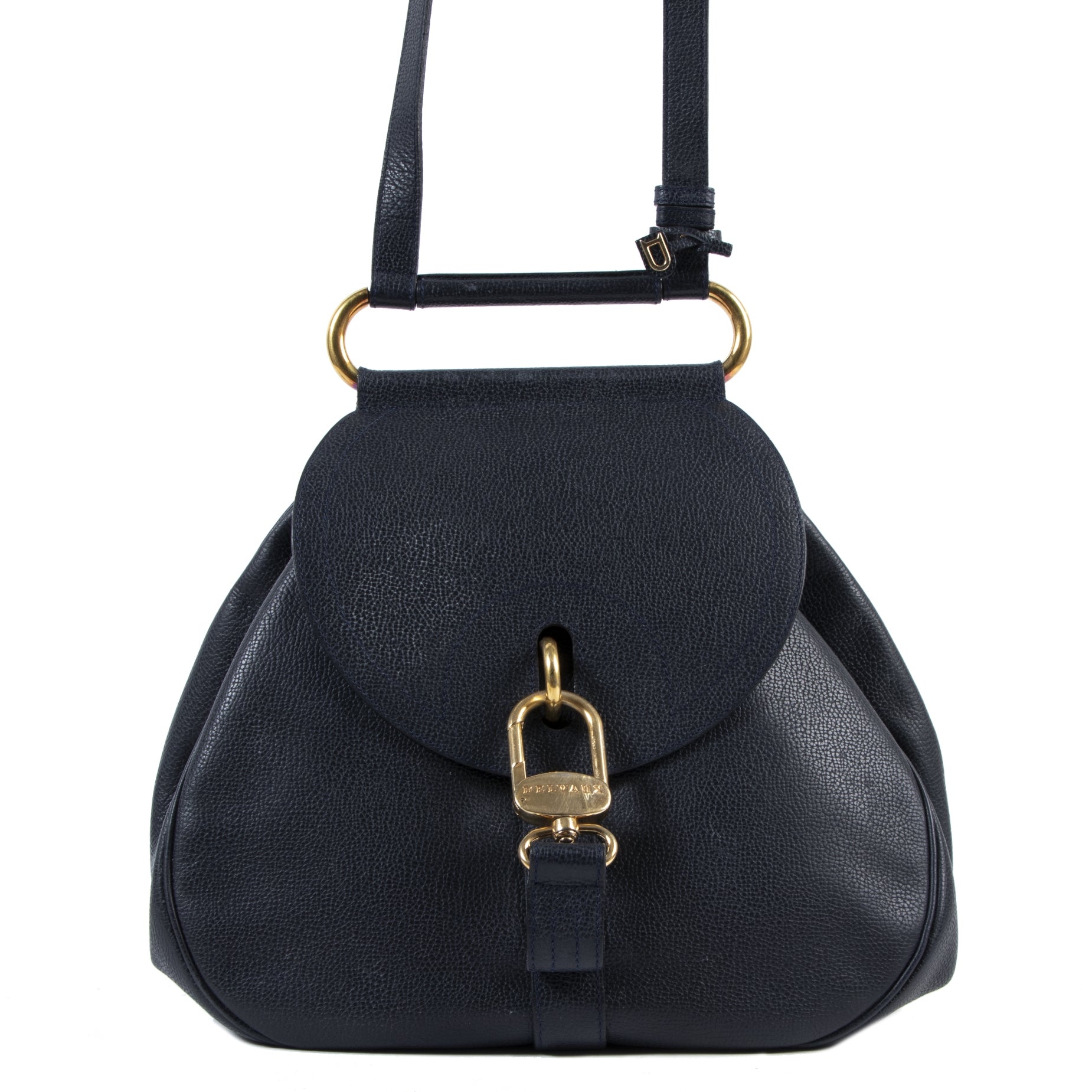 Delvaux Blue Cerceau Shoulder Bag