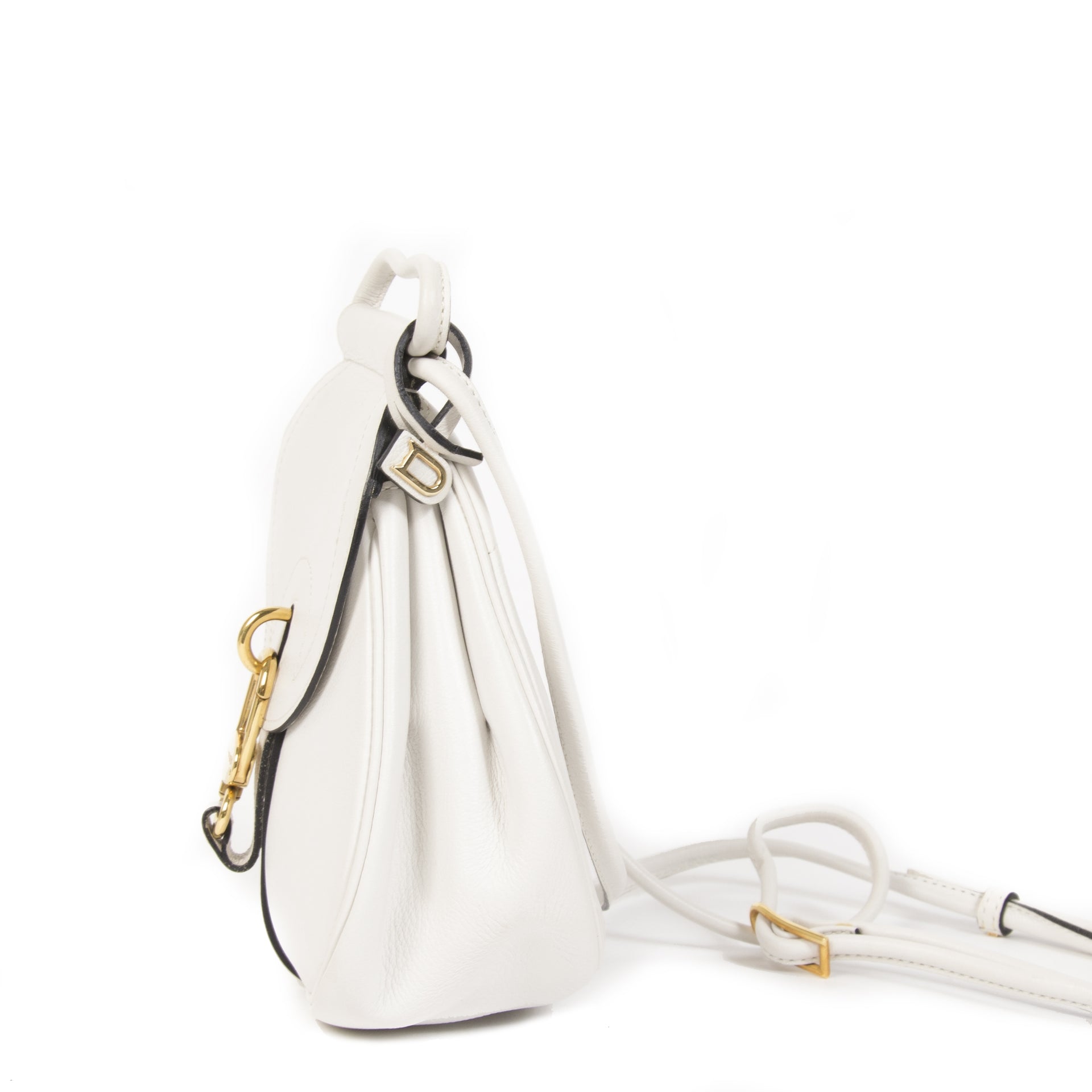 Delvaux White Cerceau Mini Crossbody Bag