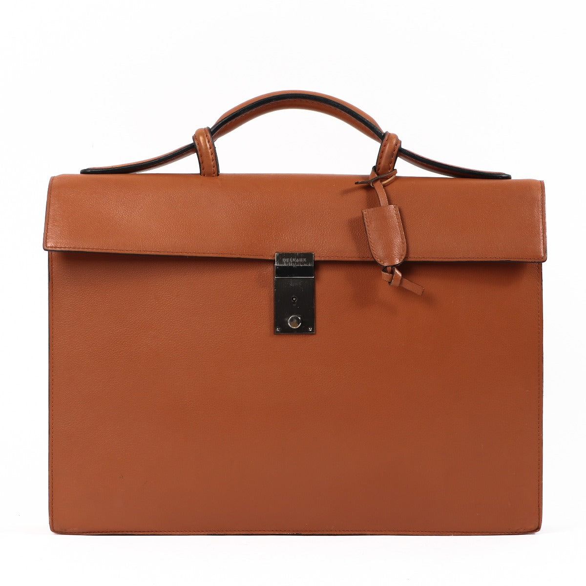 Delvaux Szekely 1992 Cognac Jumping Briefcase