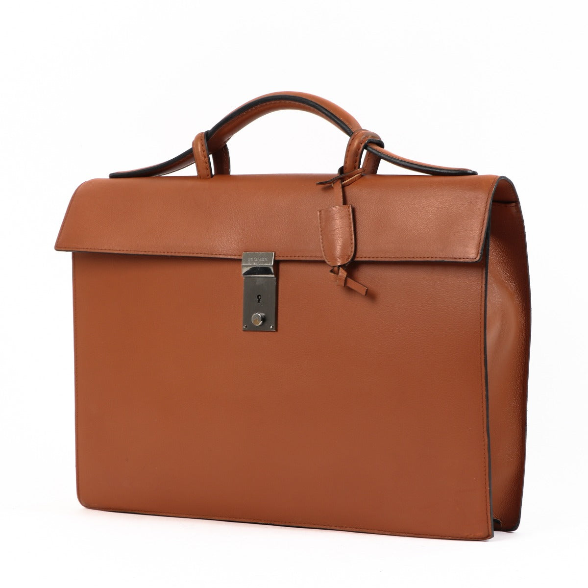 Delvaux Szekely 1992 Cognac Jumping Briefcase