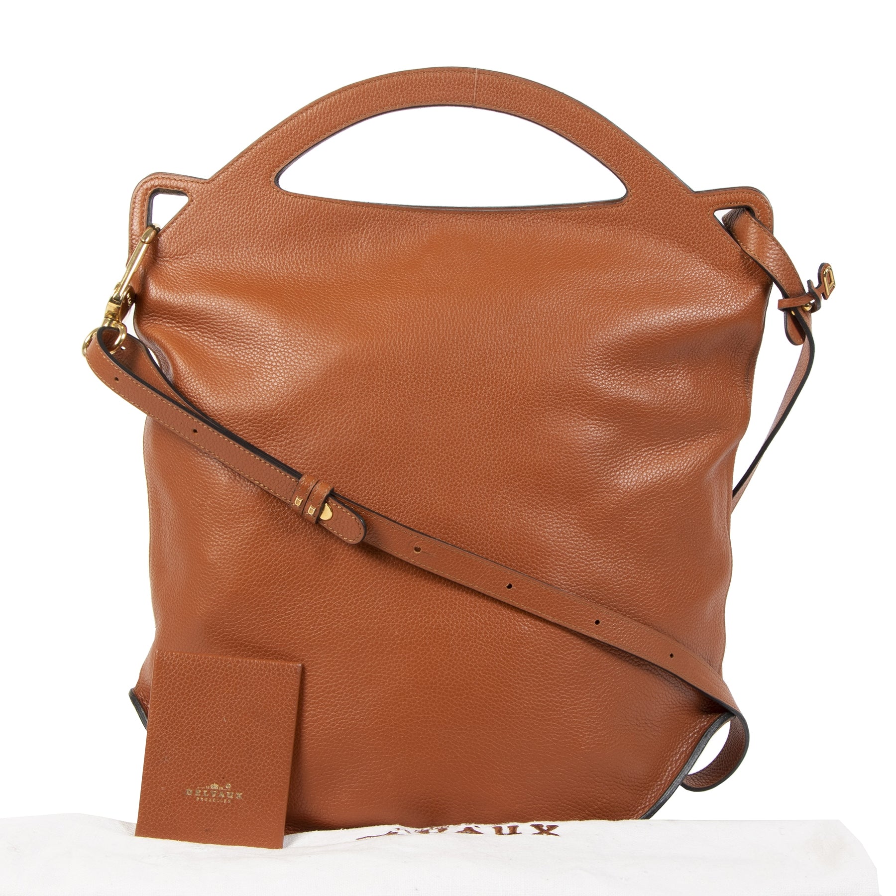 Authentic secondhand Delvaux Cognac Le Pin Top Handle Bag designer bags designer brands fashion luxury vintage webshop safe secure online shopping worldwide shipping delivery
