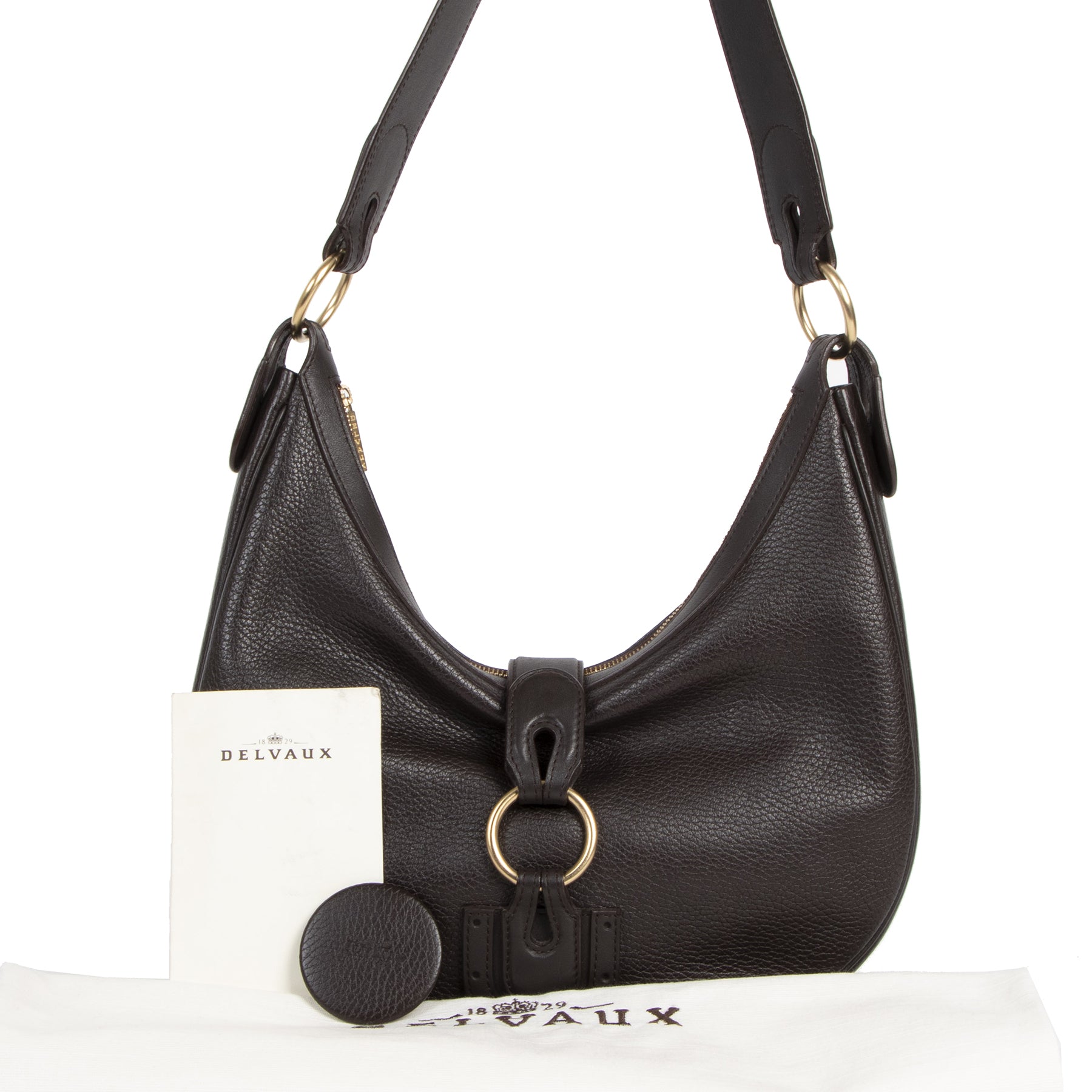 Delvaux Brown Camille PM Schoudertas
