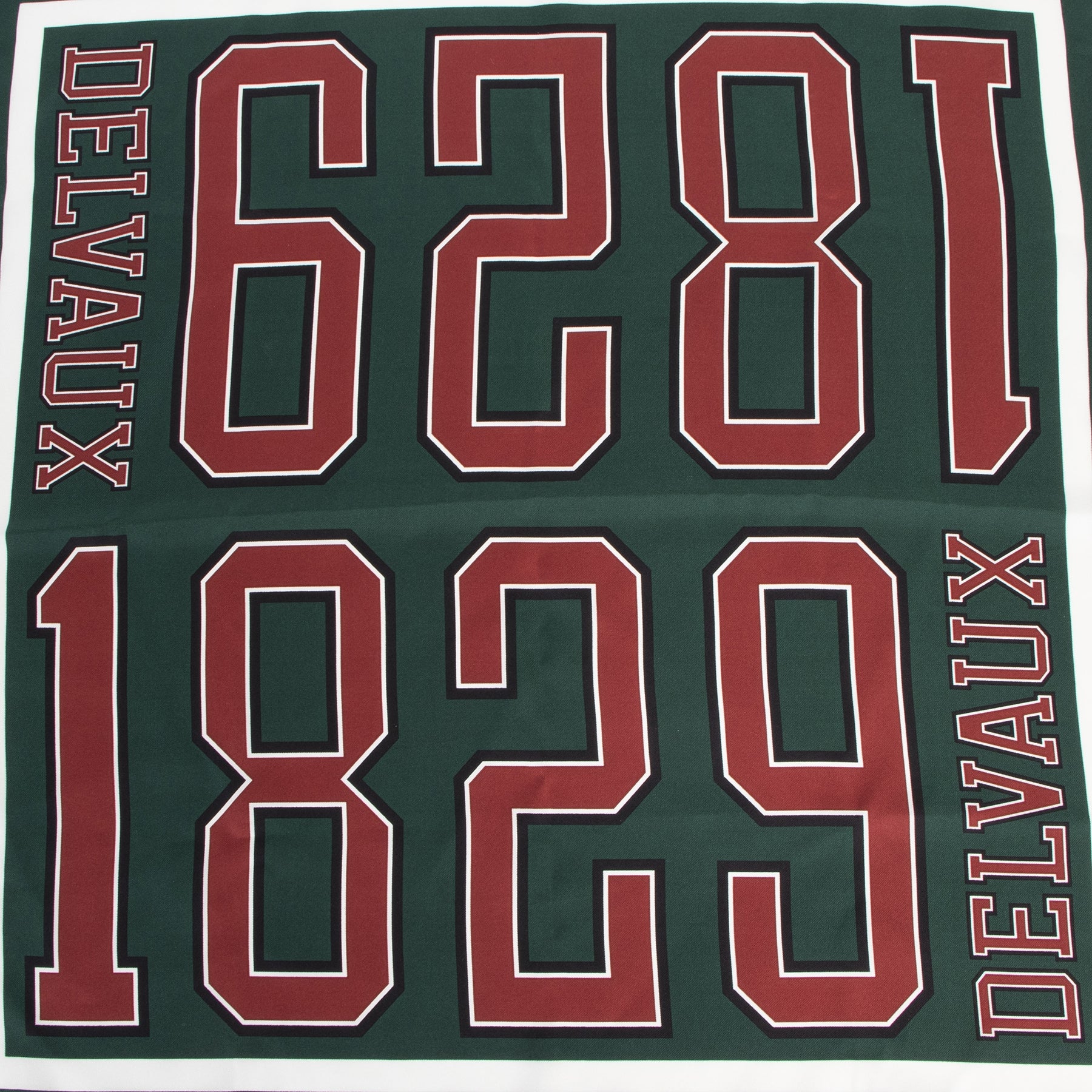 Authentic secondhand Delvaux Green 1829 Silk Scarf designer accessories luxury vintage webshop fashion safe secure online shopping worldwide shipping
