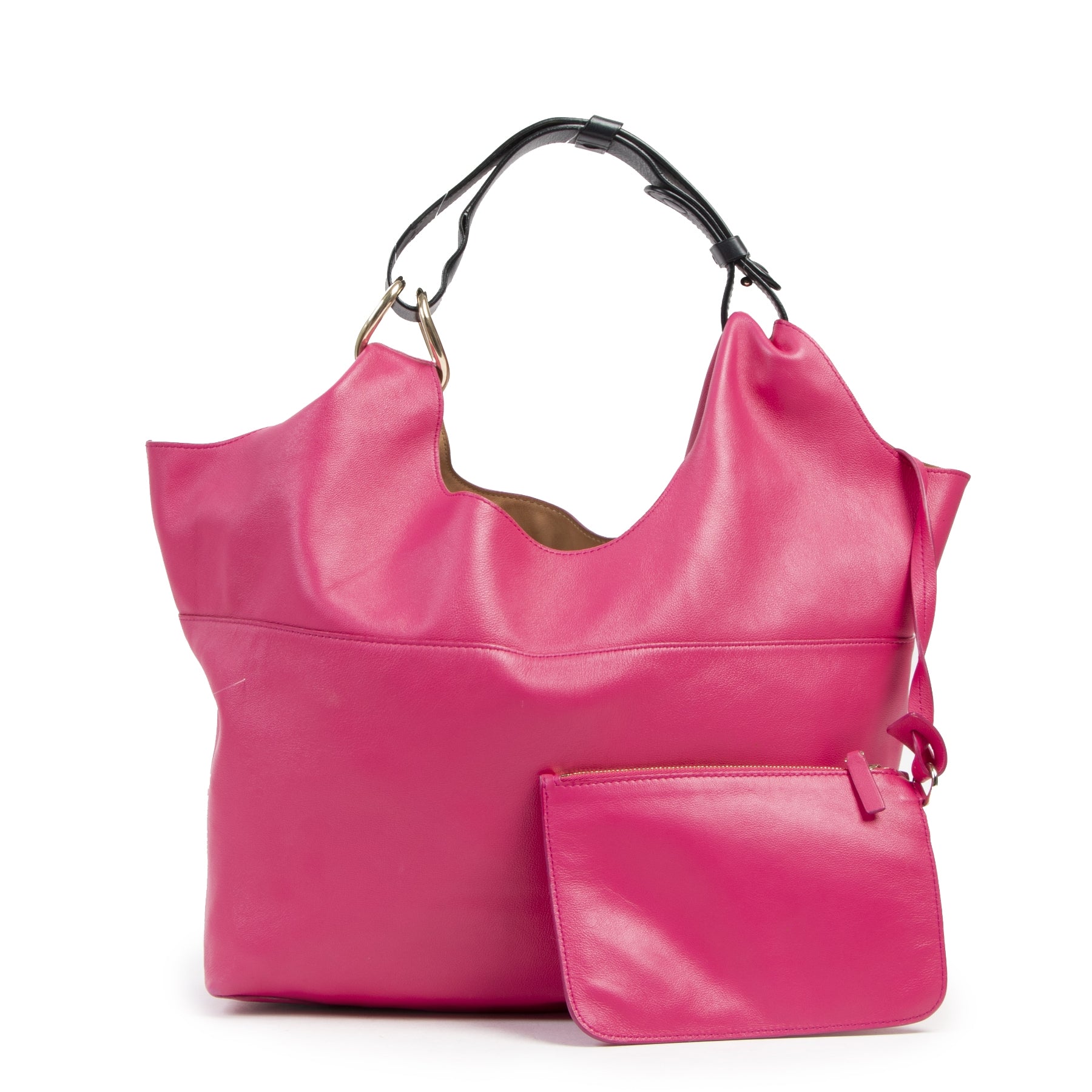 Authentic secondhand Delvaux Pink Leather Le Givry With Me Bag designer bags fashion luxury vintage webshop safe secure online shopping