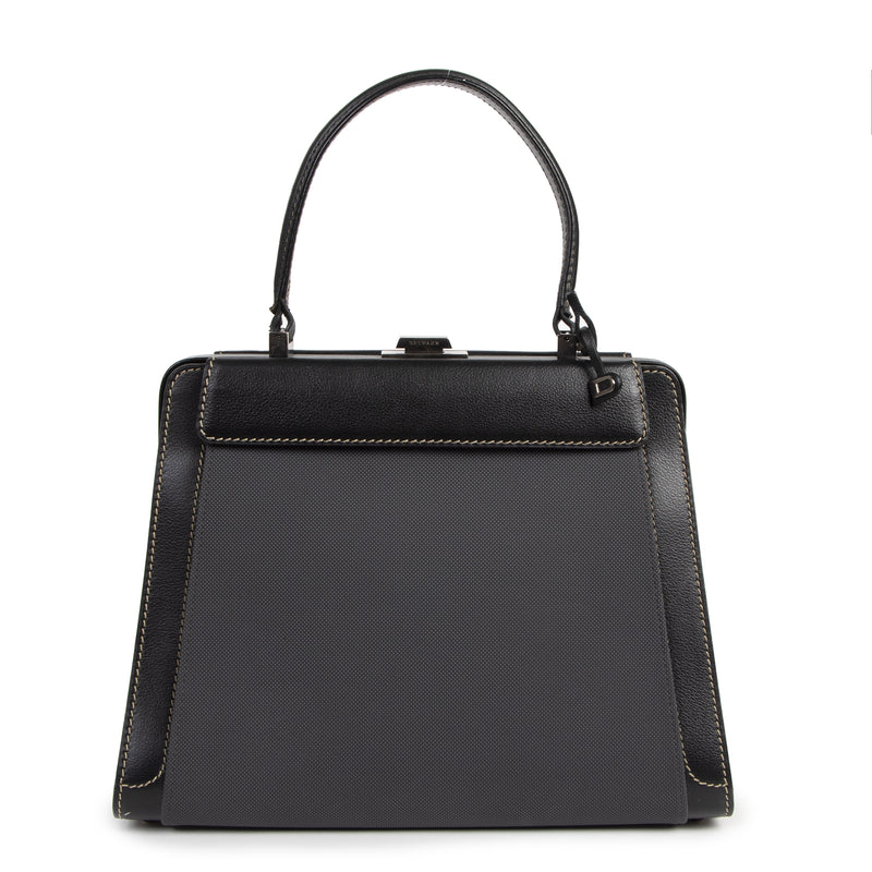 Authentieke Tweedehands Delvaux Illusion Top Handle Bag juiste prijs veilig online shoppen luxe merken webshop winkelen Antwerpen België mode fashion