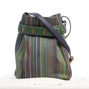 Delvaux Multicolor Toile De Cuir Bucket Bag for sale online at Labellov secondhand luxury