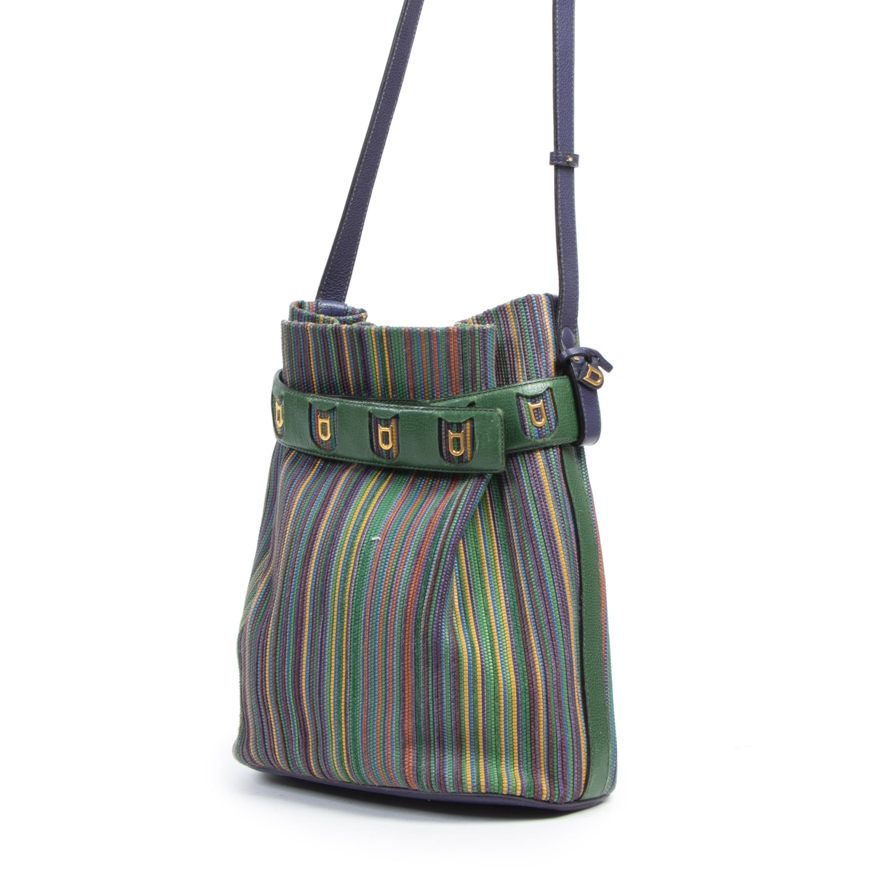 Delvaux Multicolor Toile De Cuir Bucket Bag te koop aan de beste prijs bij Labellov