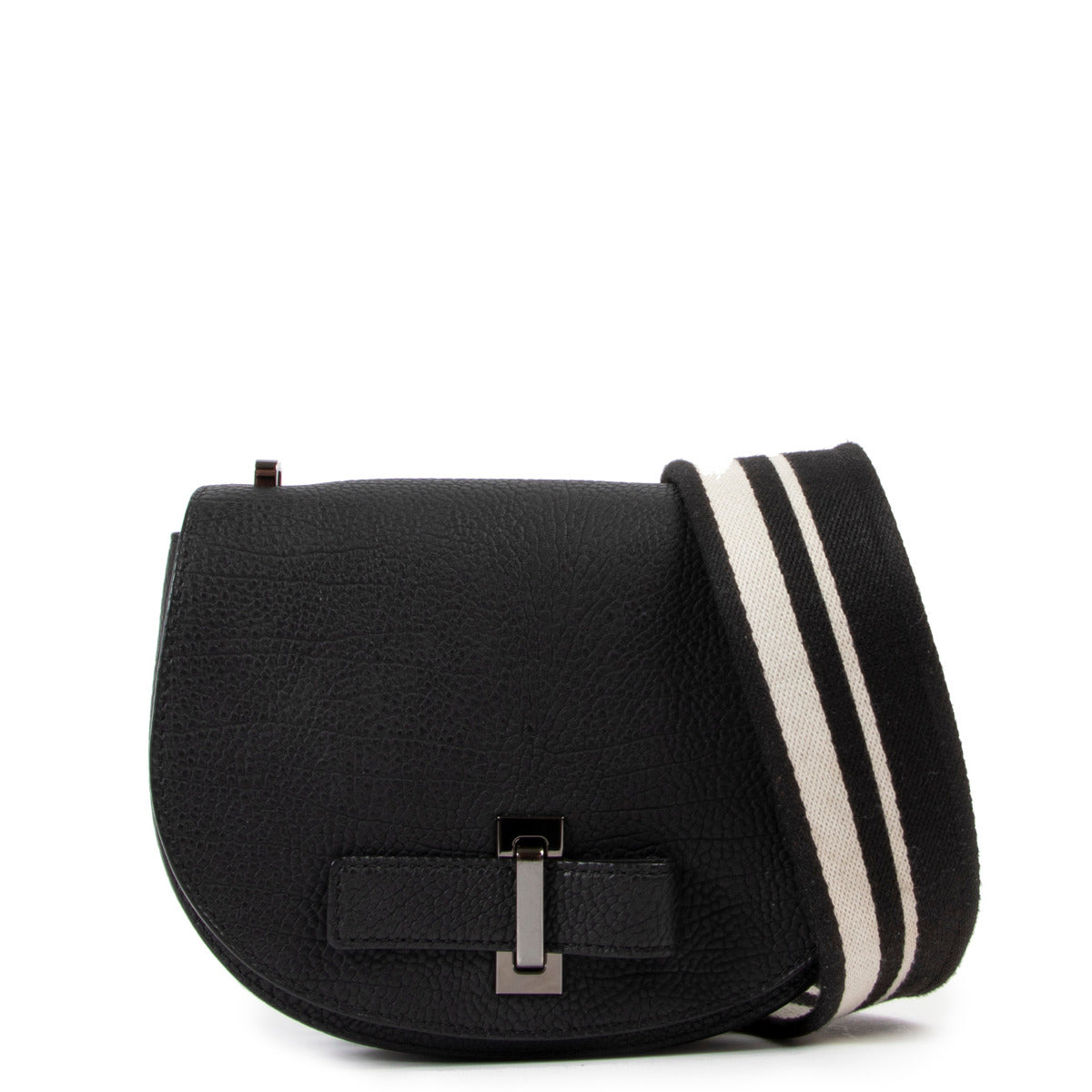 Delvaux Le Mutin Mini Crispy Calf Black Crossbody for the best price at Labellov secondhand luxury in Antwerp