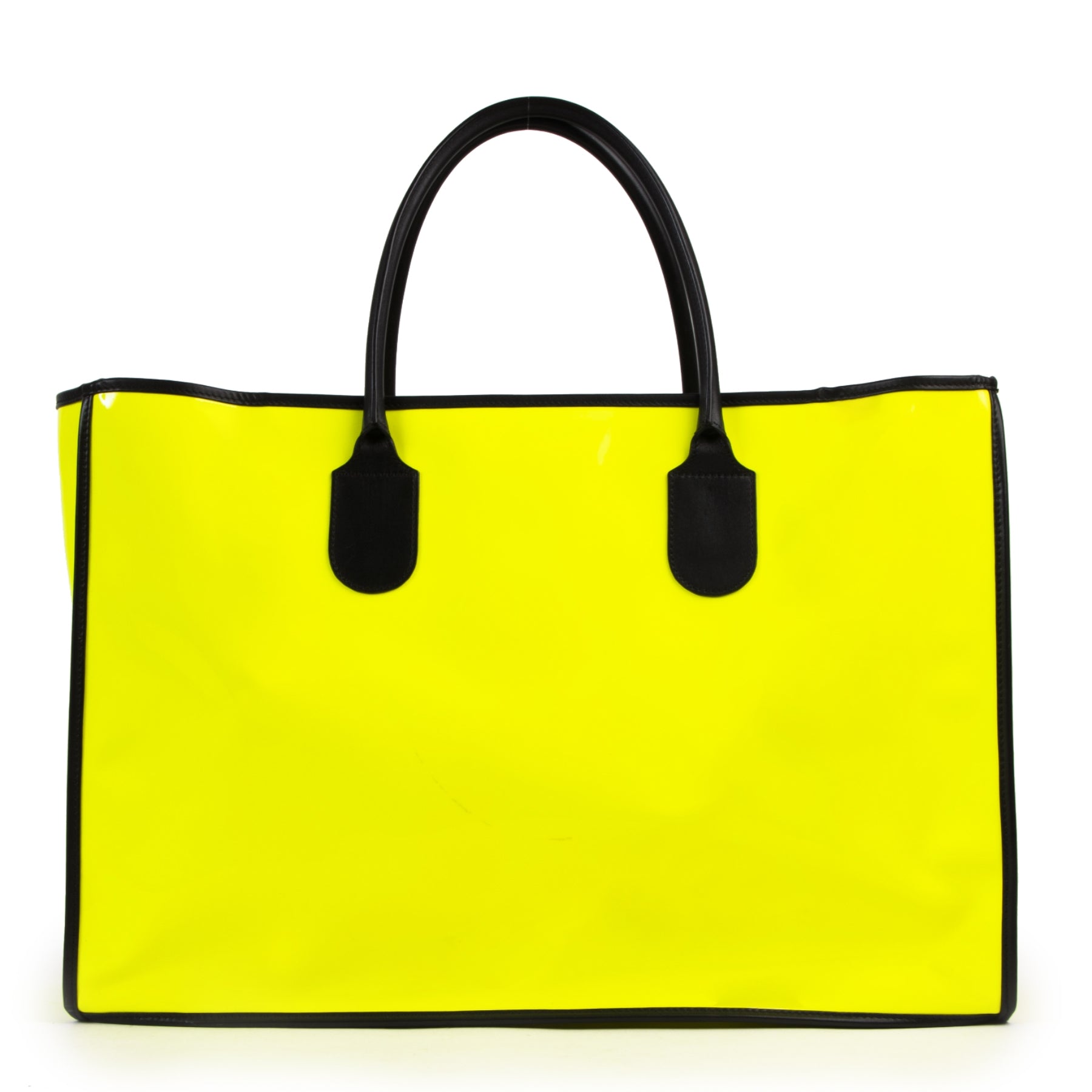shop safe online Delvaux Taxi Vernis Neon Yellow Travel Bag