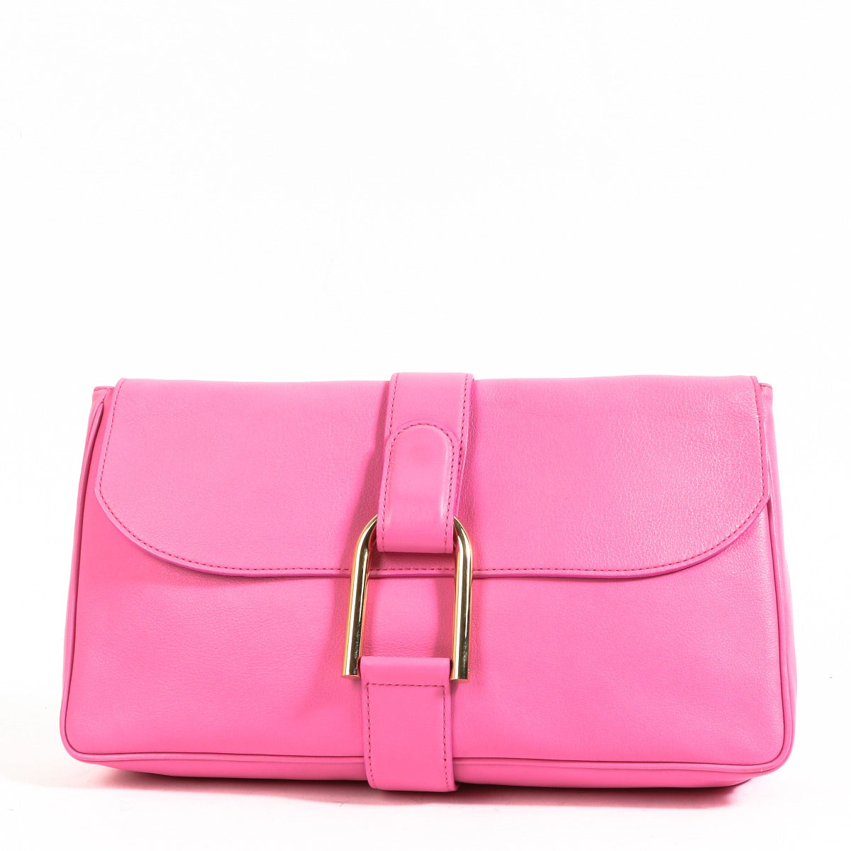 Delvaux Givry Pochette Flamingo Polo Clutch