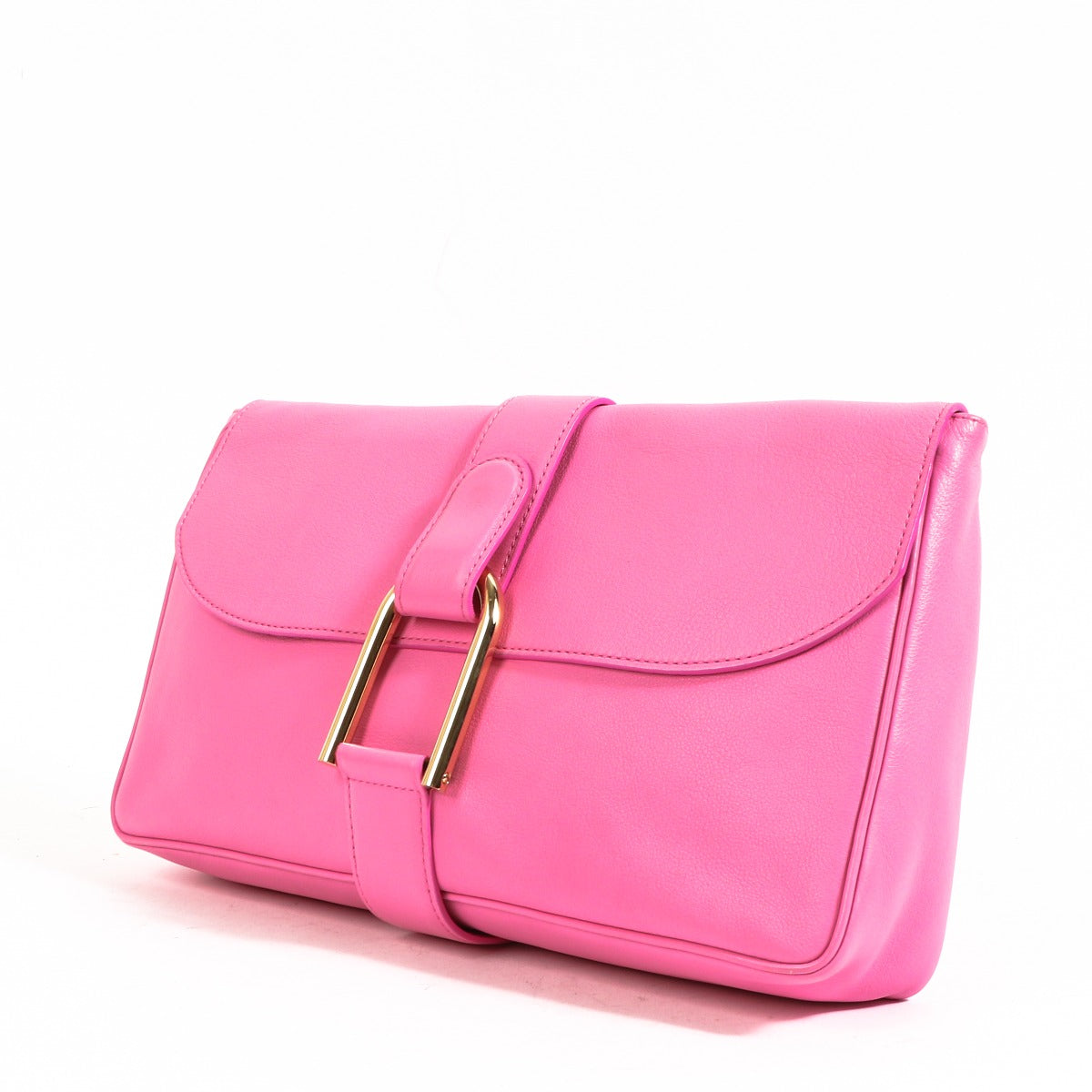 Delvaux Givry Pochette Flamingo Polo Clutch