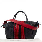 Delvaux Napoli Grand Prix Toile de Cuir Handbag