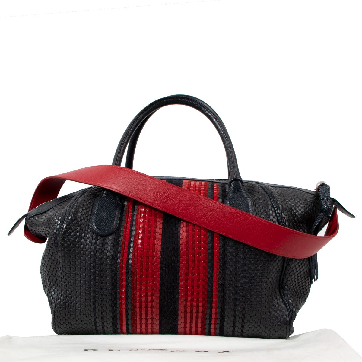Delvaux Napoli Grand Prix Toile de Cuir Handbag