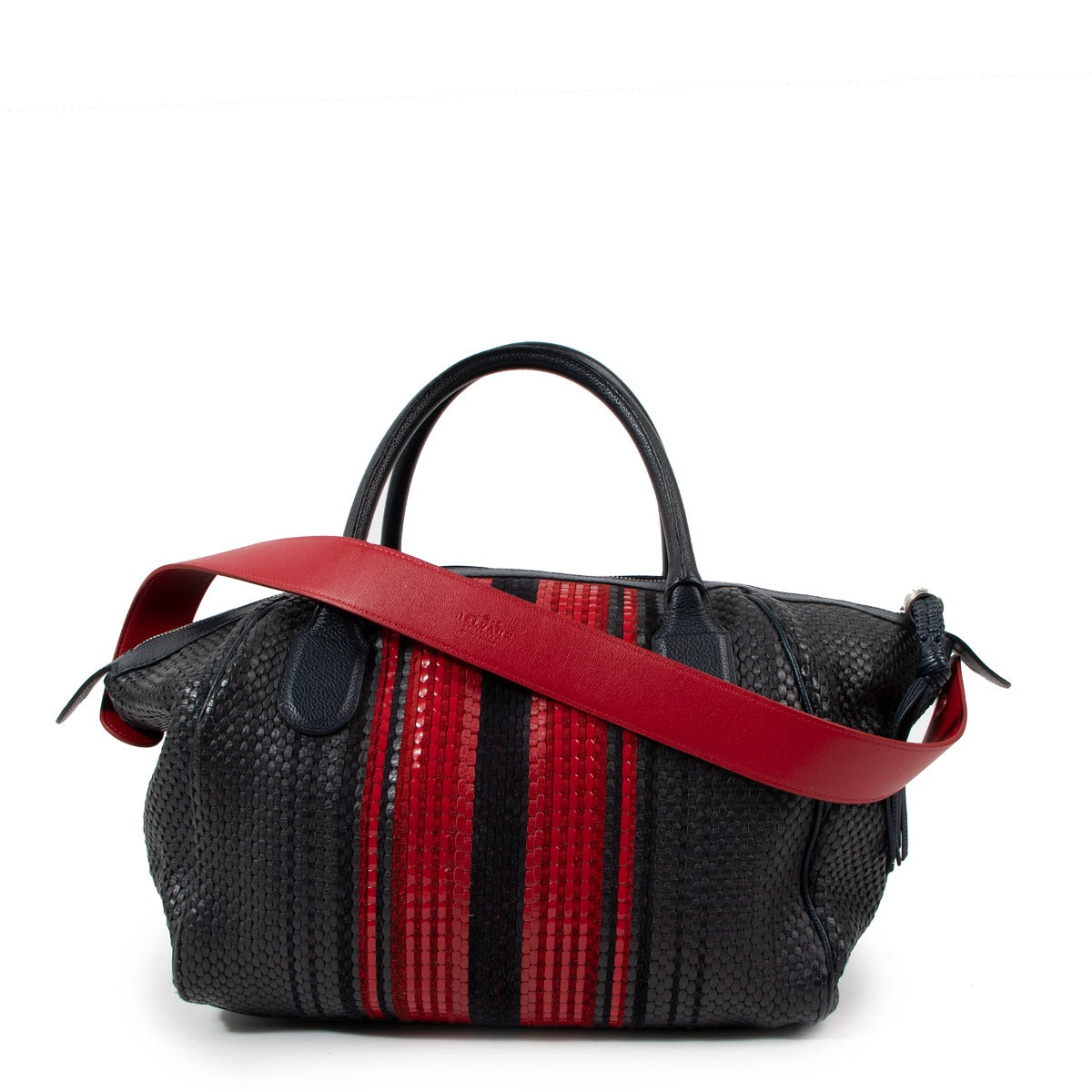Delvaux Napoli Grand Prix Toile de Cuir Handbag