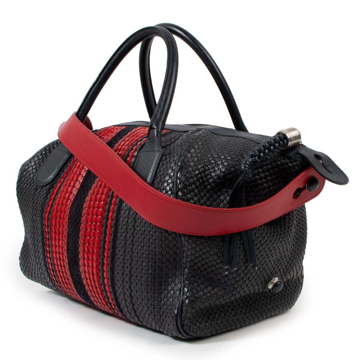 Delvaux Napoli Grand Prix Toile de Cuir Handbag