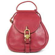 Authentieke Tweedehands Delvaux Dark Red Cerceau Mini Crossbody Bag juiste prijs veilig online shoppen luxe merken webshop winkelen Antwerpen België mode fashion