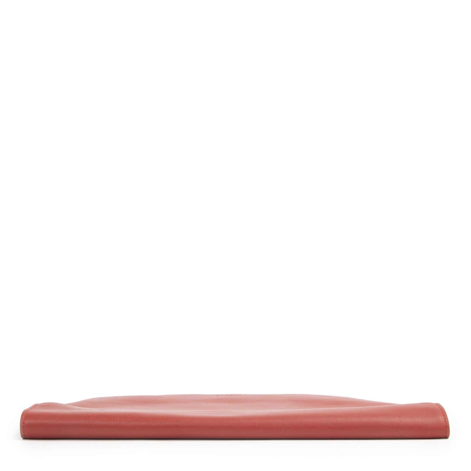 Authentieke Tweedehands Delvaux Red Fold Over Clutch designer bags fashion luxury vintage webshop safe secure online shopping designer high end brands