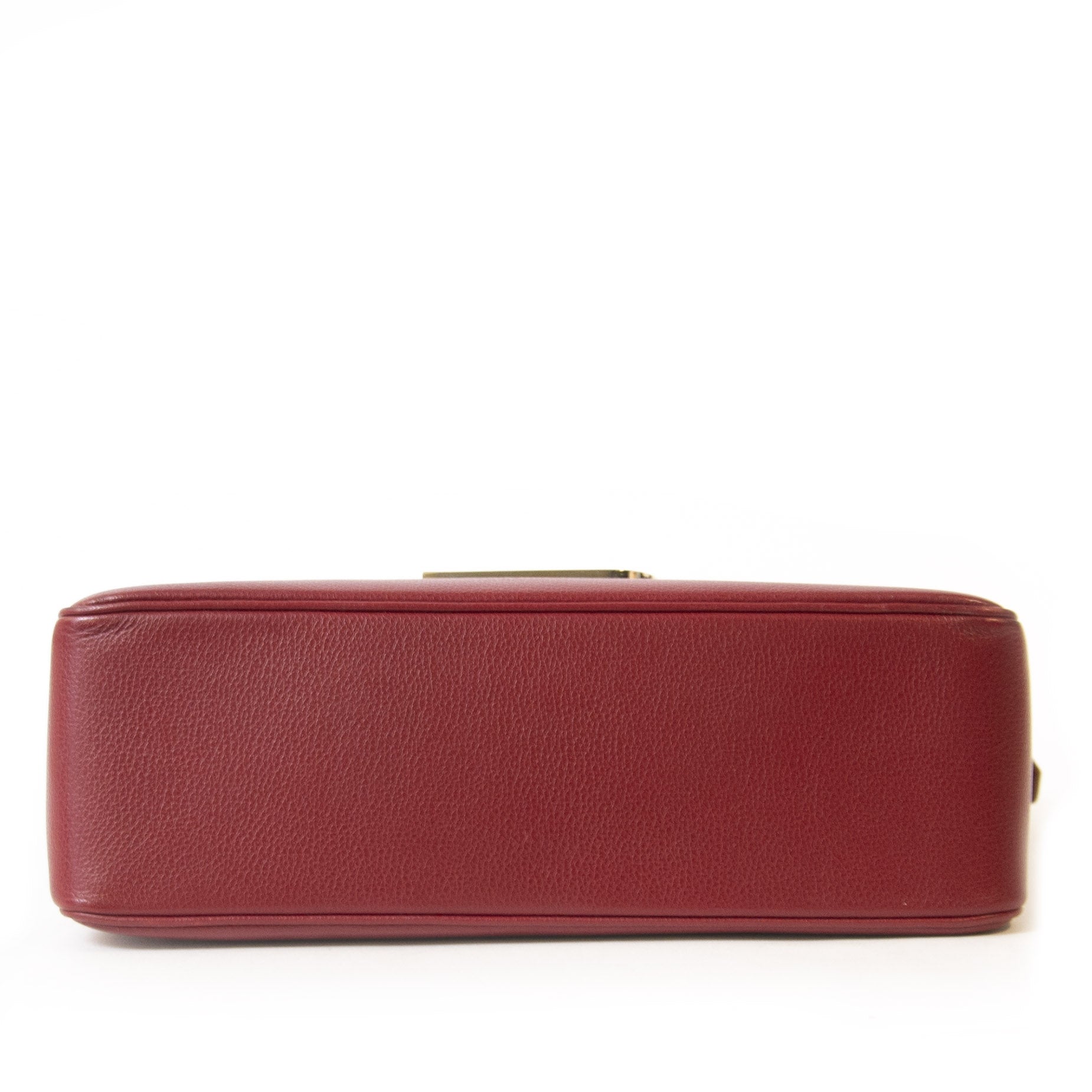 Koop authentieke tweedehands Delvaux Brique Red Leather Poirier Shoulder Bag juiste prijs veilig online winkelen LabelLOV webshop luxe merken winkelen Antwerpen België mode fashion
