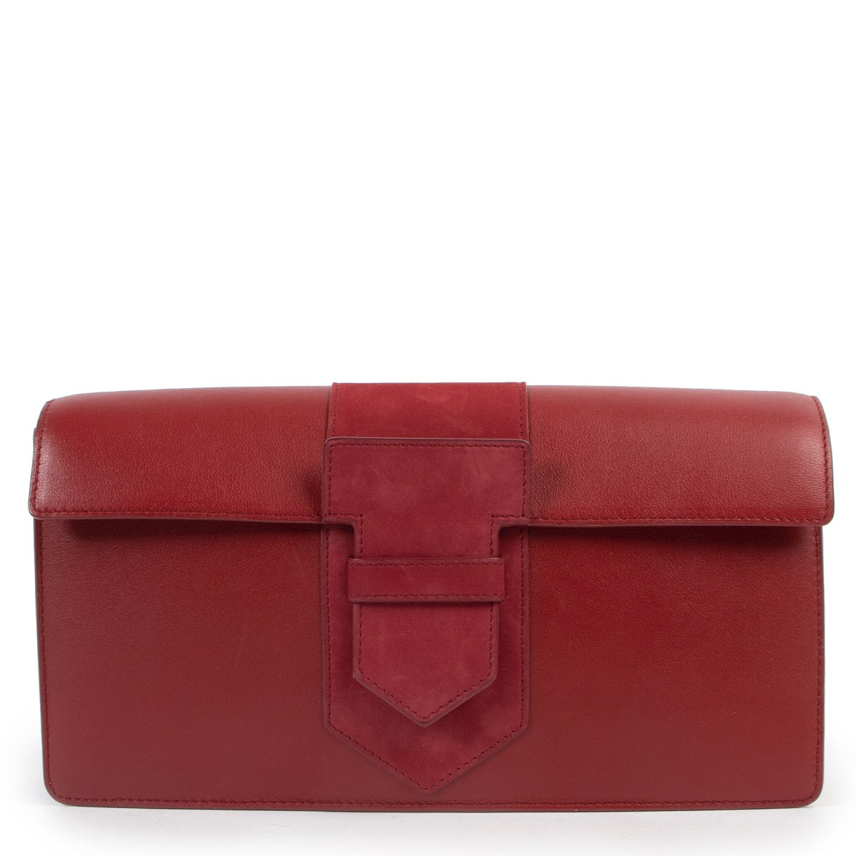 Shop safe online 100% authentic second hand Delvaux Presse Pochette Calf Souple Rouge de Pourpre at the right price at Labellov in Antwerp.