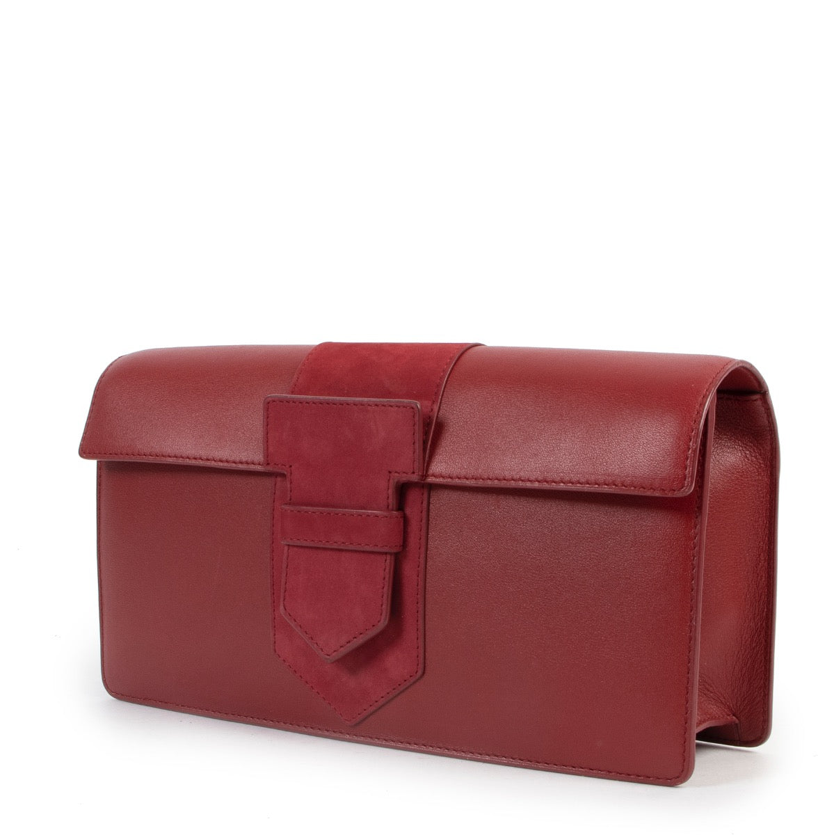 Shop safe online 100% authentic second hand Delvaux Presse Pochette Calf Souple Rouge de Pourpre at the right price at Labellov in Antwerp.
