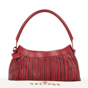 Delvaux Red Toile de Cuir Shoulder Bag