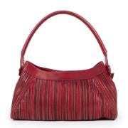 Delvaux Red Toile de Cuir Shoulder Bag