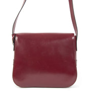 Authentieke Tweedehands Delvaux Burgundy Gold Crossbody Bag juiste prijs veilig online shoppen luxe merken webshop winkelen Antwerpen België mode fashion