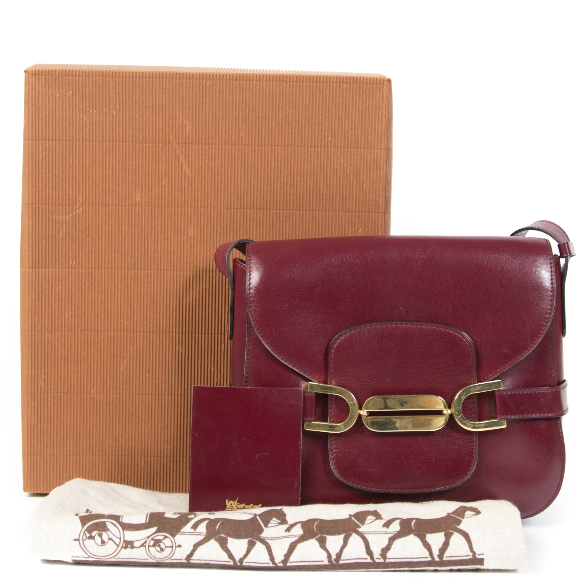 Authentieke Tweedehands Delvaux Burgundy Gold Crossbody Bag juiste prijs veilig online shoppen luxe merken webshop winkelen Antwerpen België mode fashion