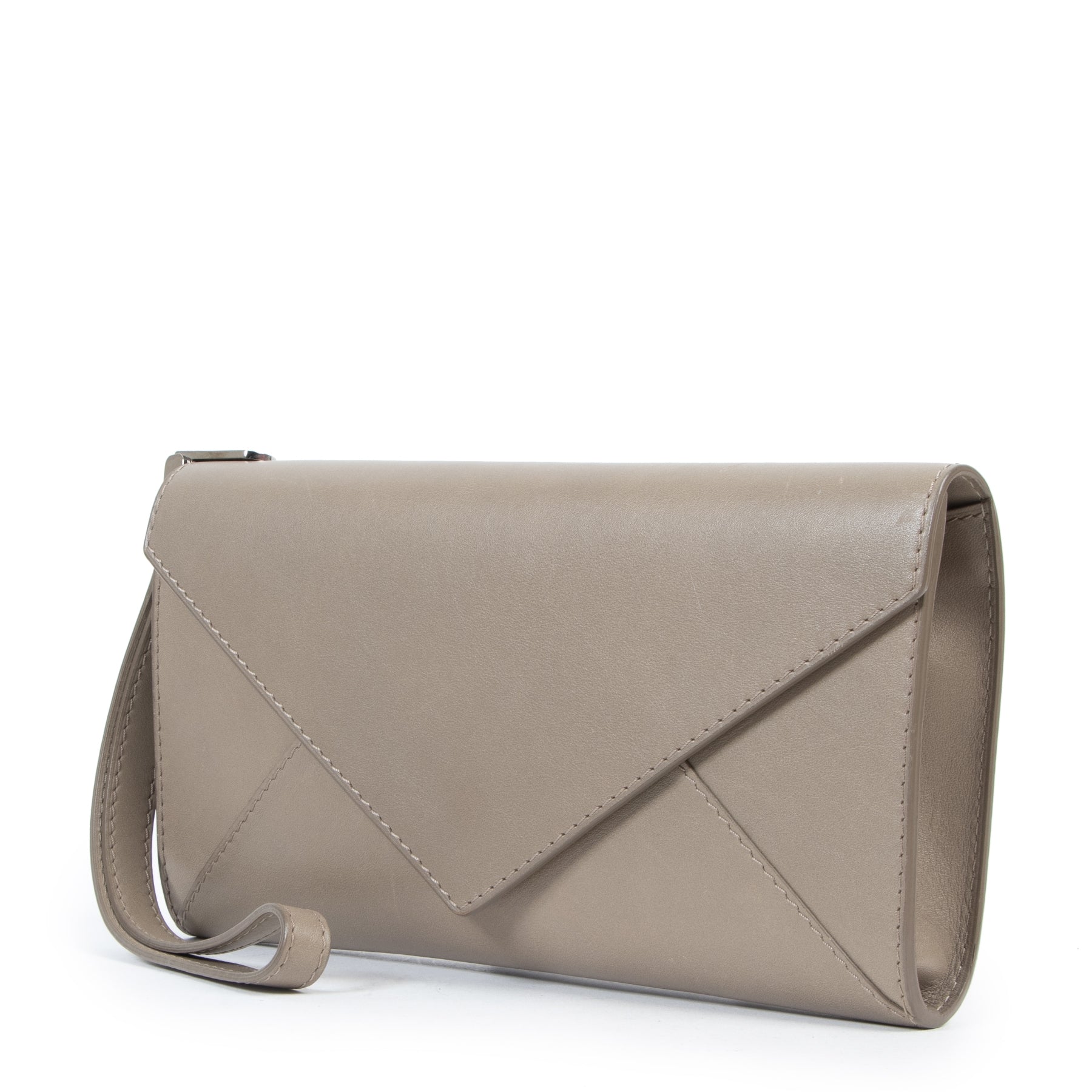 Delvaux Heure Exquise Destrier Souple Gris Souris muisgrijze clutch tas van Delvaux te koop tweedehands online