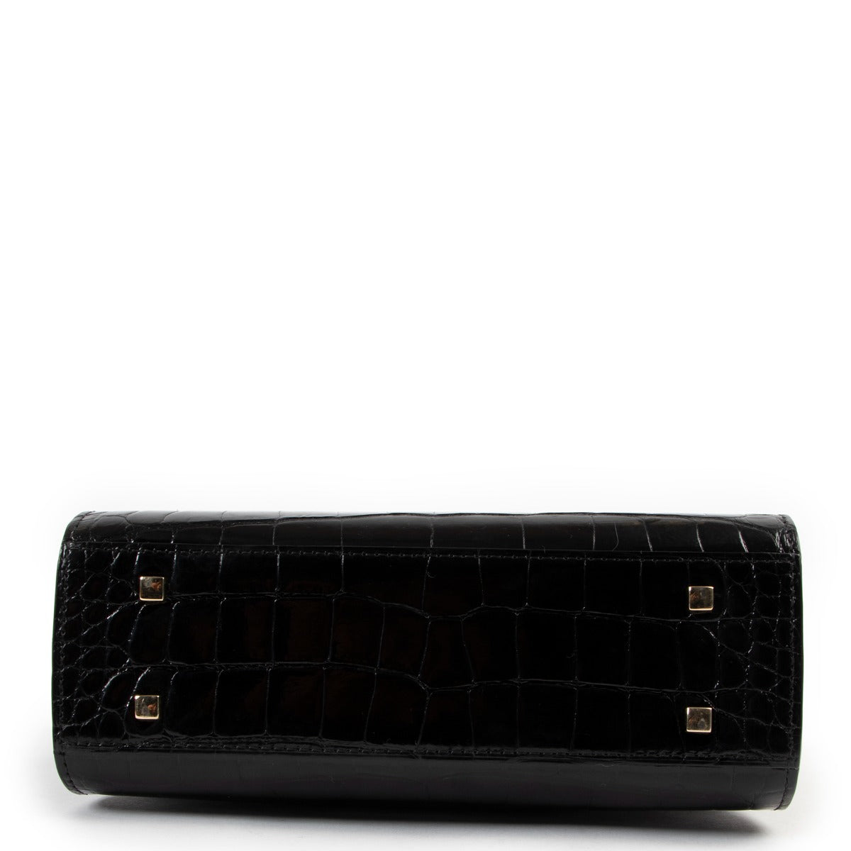 shop online second hand authentic Delvaux Tempête Mini Alligator Brillant Black Handbag at Labellov for the best price