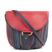 Authentique seconde-main vintage Delvaux Multicolor Toile De cuir Crossbody Bag achète en ligne webshop LabelLOV