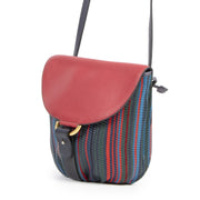 Authentic second-hand vintage Delvaux Multicolor Toile De cuir Crossbody Bag buy online webshop LabelLOV