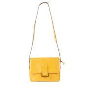 Delvaux Ochre Yellow Leather Poirier Shoulder Bag