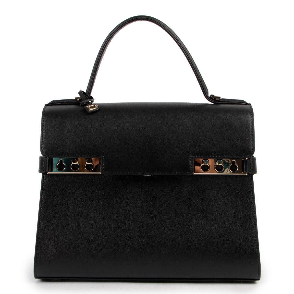 Delvaux Tempête MM Noir + Anse Souple en Cuir de Veau B