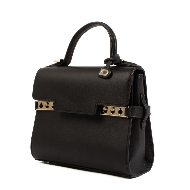 Shop safe online at Labellov in Antwerp, Brussels and Knokke this 100% authentic second hand Delvaux Black Tempête Micro Crossbody Bag