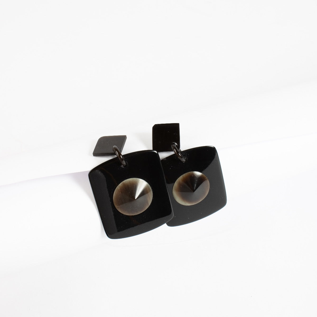 shop 100% authentic second hand Hermès Black Isthme Earrings on Labellov.com